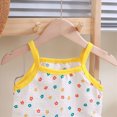 thumbnail image 4 of Toddler Girls Short Set Cotton Camisole Printed Tank Top & Shorts Baby Girls Outfit Toddler Girl Summer Clothes, 4 of 5