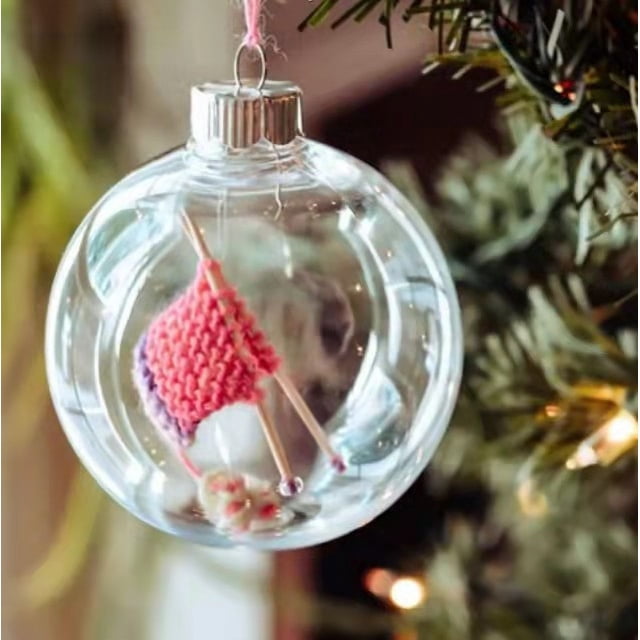 Adornos navideños tejidos regalos tejidos Colgante navideño Adorno navideño Bola tejida Uso versátil