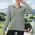 thumbnail image 7 of BADHUB Women Sun Protection Jacket Hoodie UPF 50+ Long Sleeve Zip Up Sun Shirt Clothing Lightweight Outdoor Athletic Jacket Gray L, 7 of 7