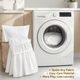 thumbnail image 7 of Twin XL Bedding Set 3PCS - 32" Drop Bed Skirt & Fitted Sheet with Pillowcases, PolyCotton for Dorm (White), 7 of 7