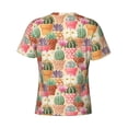 thumbnail image 6 of Vsdgher High Detail Succulent Print Men's Dry Fit Mesh Athletic Shirts Moisture Wicking Tennis T-Shirt Tops, 6 of 9