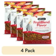 (4 pack) ZuPreem FruitBlend Flavor with Natural Flavors Bird Food for Medium Birds