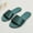 Green, variant on Lovskoo 2024 Women's Slippers Summer Open Toe Home Satin Casual Trendy Indoor Breathable Flat Sandals Slippers Black