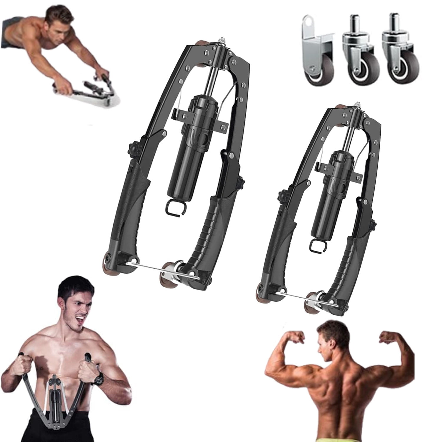 Mymus CoreFlex Twister Pro,Hydraulic Power Chest Press Machine,All-in-One Adjustable Hydraulic Arm Exerciser Twister Bar, ABS and Upper Body Fitness Equipment for Home Gym Workout