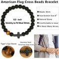 thumbnail image 4 of Gifts for Dad New Dad Stepdad Husband, American Flag Cross Beads Bracelet Jewelry Gifts for Father Men from Daughter Son Wife, 4 of 5