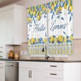 thumbnail image 3 of Lemon Kitchen Curtains 27.5Wx39H Inch Rod Pocket Rustic Yellow Fruit Farmhouse Flower Retro Blue Leaves Art Printed Summer Plant Living Room Bedroom Window Drapes Treatment Fabric 2 Panels, 3 of 5