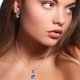 thumbnail image 5 of Set de joyas Nine West Purple con forma de collar y pendientes, tono plateado, 5 of 6
