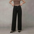 thumbnail image 2 of Sentmoon Jeans à Jambe Grand pour Femmes Taille Haute Taille Mi-Haute Coupe Ajustée Jeans à Jambe Grand Mode Décontractée Tendance Style Moderne Confortable Pantalon en Denim Classique Élégant Tenue de Tous les Jours pour la Mode de Rue, 2 of 7