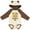 Natural & Brown w Ears, variant on Inktastic My Tio Loves Me with Taco Illustration Boys or Girls Long Sleeve Baby Bodysuit