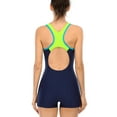 thumbnail image 5 of Beautyin Women One Piece Swimsuits Boyleg Sports Training Modest Swimwear Splice Color Bathing Suits XS-2XL, 5 of 6