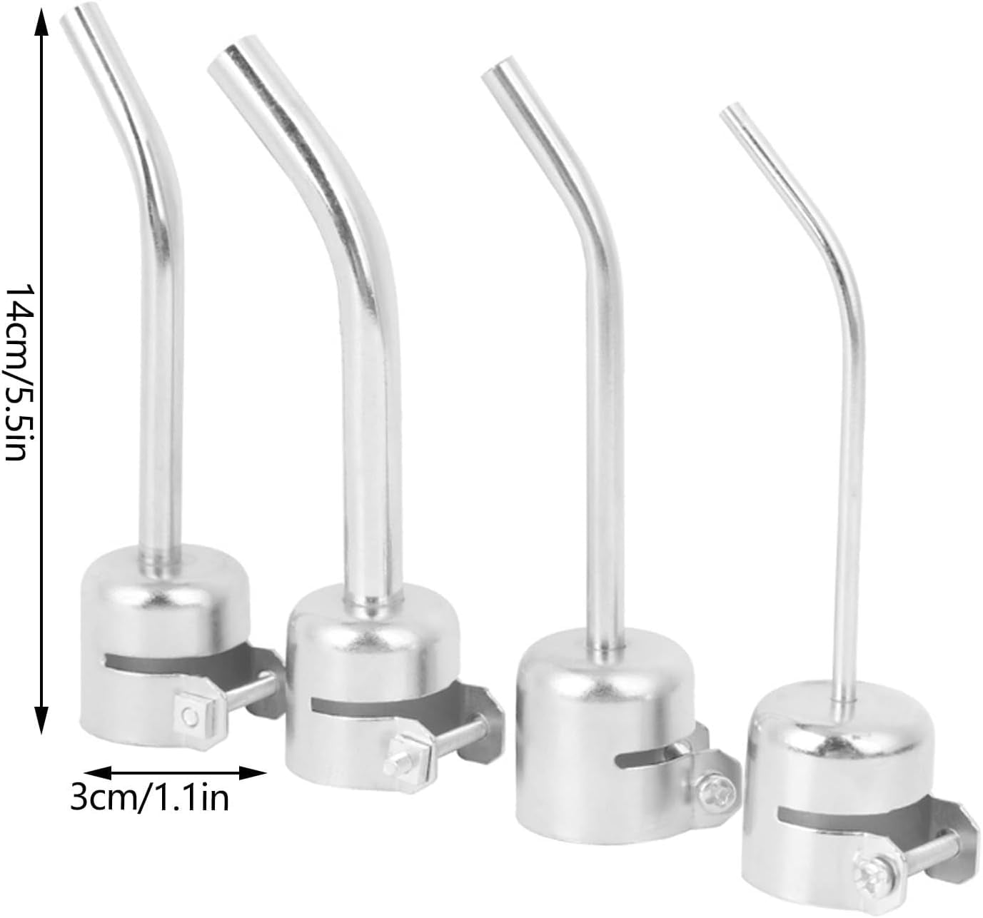 RVKXHD Heat Gun Nozzle, Heat Gun Tips, Aluminum Alloy Hot Air Gun Nozzle, 4PCS Soldering Nozzle, Air Heaters Nozzle, Heat Gun Accessories Compatible with 850 850A 850B