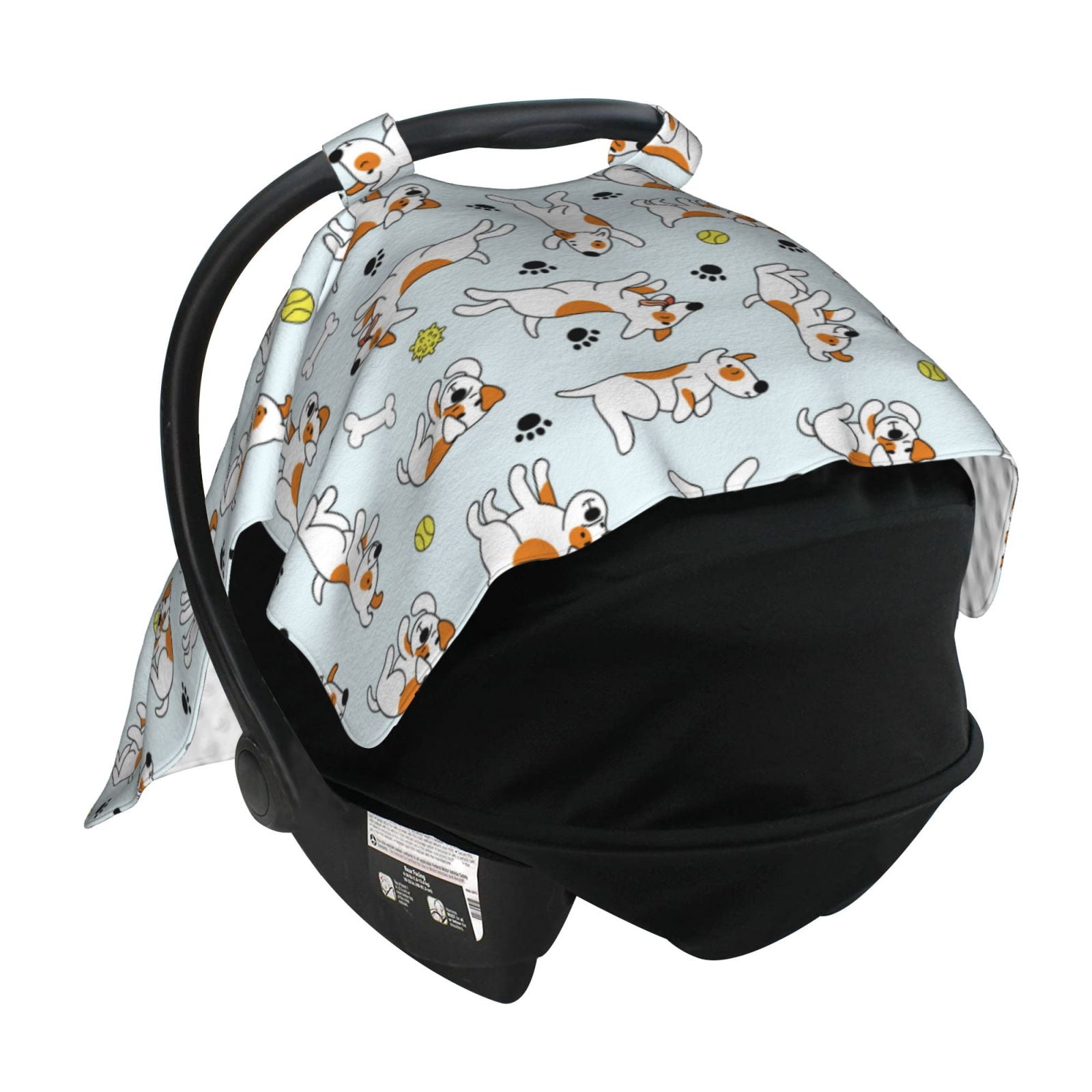 Car Seat Cover Baby - Cute Dog Puppy ball Breathable Infant Car Seat Cover for Baby Carseat, Lightweight Comfort Baby Essentials Must Haves Newborn Stuff for Girl Boy