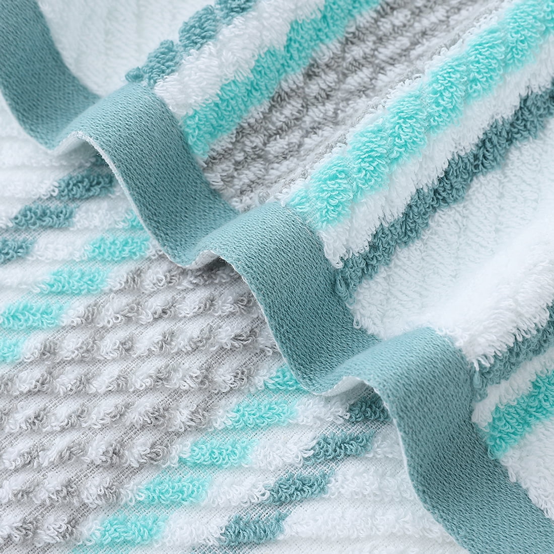 Pidada Hand Towels Set of 2 Embroidered Bird Tree Pattern 100% Cotton  Absorbent Soft Decorative Towel for Bathroom 13.8 x 29.5 Inch (Aqua Green)