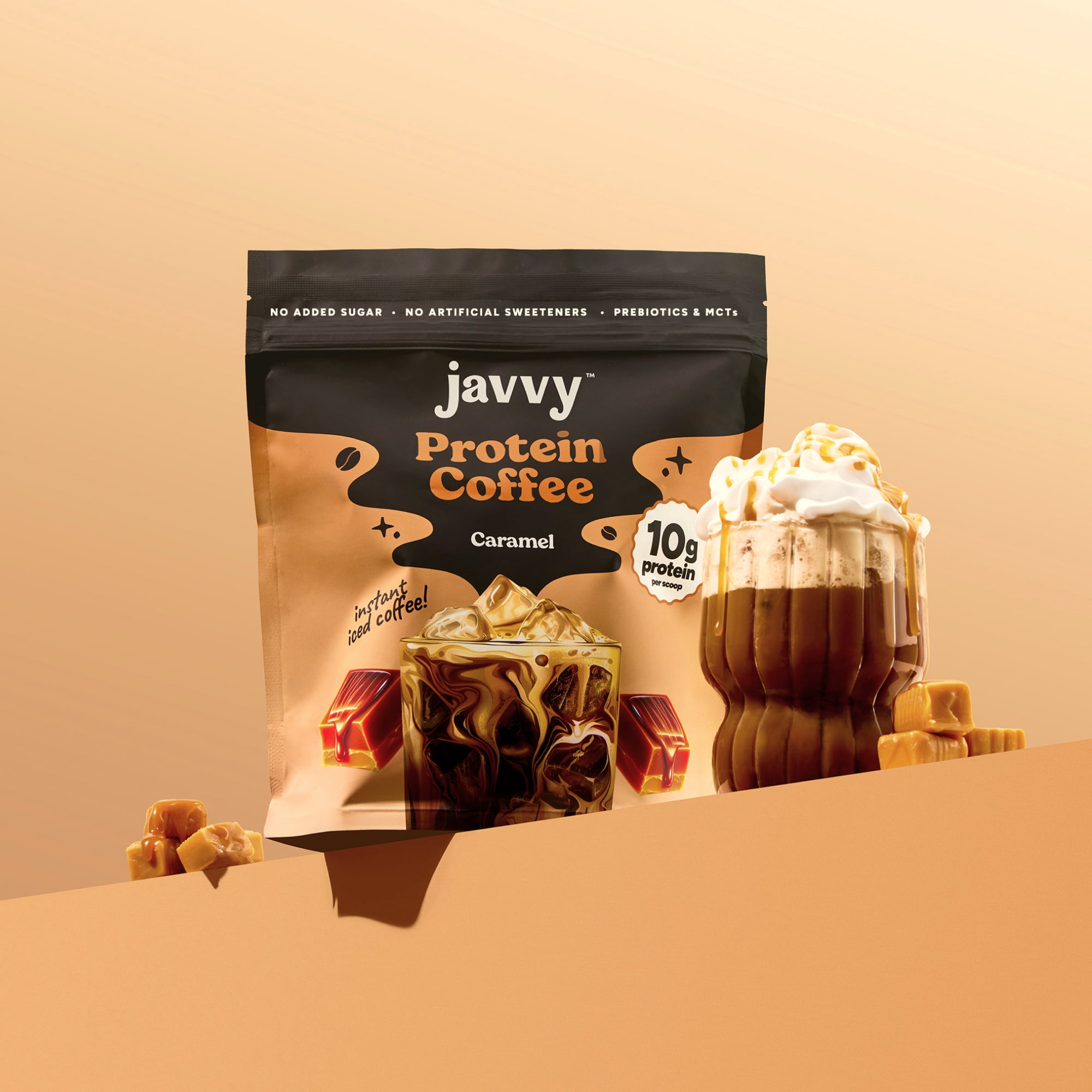 Javvy Caramel Protein Instant Coffee, 8.4 oz