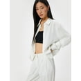 thumbnail image 2 of Puff Sleeve Buttoned Chiffon Shirt, 2 of 6