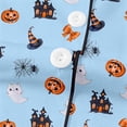 thumbnail image 6 of XAOFW Halloween Girls Pajamas Sets Short Sleeve Lapel Cartoon Print Shirts And Shorts Two Piece Sleepwear Loungewear Sets Breathable Homewear 7-8 Years, 6 of 9