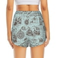 thumbnail image 2 of Lsque Pirate Adventure Map Printed Women's Running Shorts with Liner Pockets,Elastic Quick Dry Workout Athletic Gym Yoga Shorts,Womens High Waist Shorts-Large, 2 of 9
