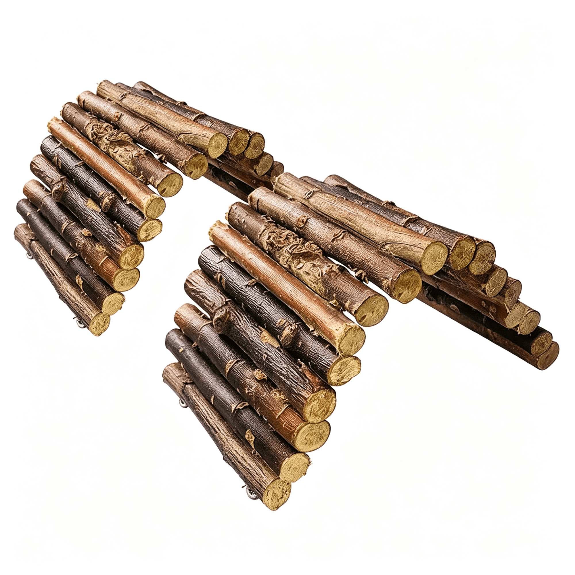 BESTSKY Hamster Bridge Rat Ladder Wooden Bridge Toy for Small Animals Cage Wood Ladder Natural Hideout for Guinea Pig Chinchilla Ferret Reptile (Pack of 2) (2 Ladder)