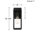 thumbnail image 7 of John Timberland Titan Modern Outdoor Wall Light Fixtures Set of 2 Mystic Black 14 1/4" Clear Glass for Post Exterior Barn Deck House Porch Yard Patio, 7 of 7