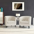 thumbnail image 5 of Modway Prospect Tufted Fabric Upholstered Armchair in Beige (Set of 2), 5 of 5