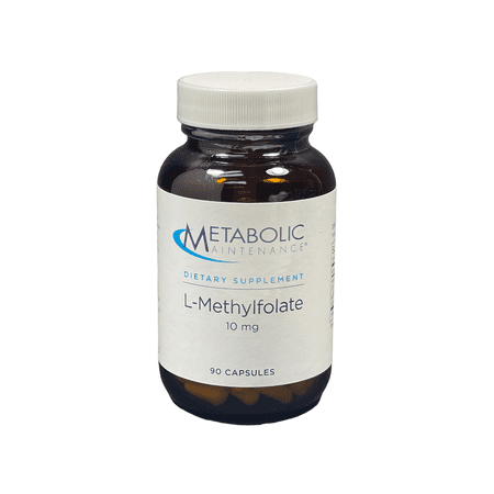 Metabolic Maintenance L-Methylfolate 10mg - Gluten-Free & Dairy-Free Folate Supplement - Supports Cognitive + Brain Health - L Methylfolate for Daily Use (90 capsules)