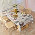 thumbnail image 2 of Beige Christmas Forest Animal Pattern Rectangle Tablecloth 60"x120",Waterproof Polyester Rectangle Table Cloth, Wipeable Spillproof Polyester Tablecloth for Dining, Camping, Indoor and Outdoor, 2 of 6