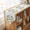 thumbnail image 4 of Father's Day Table Runner Linen Burlap Table Runner 108 Inches Long Summer Botanical Leaves Red Heart Birds Dresser Scarves for Kitchen Island Coffee Dining Room Party Holiday Decoration 13"x108", 4 of 8