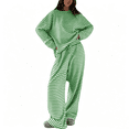 thumbnail image 2 of Womens Striped Lounge Set 2 Piece Outfit,2XL, 2 of 4