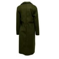 thumbnail image 5 of Women's Fashionable Casual Long Double-Breasted Coat Solid-Colour Woolen Outerwear Jacket for Elegant and Warm Style,Army Green,L, 5 of 6