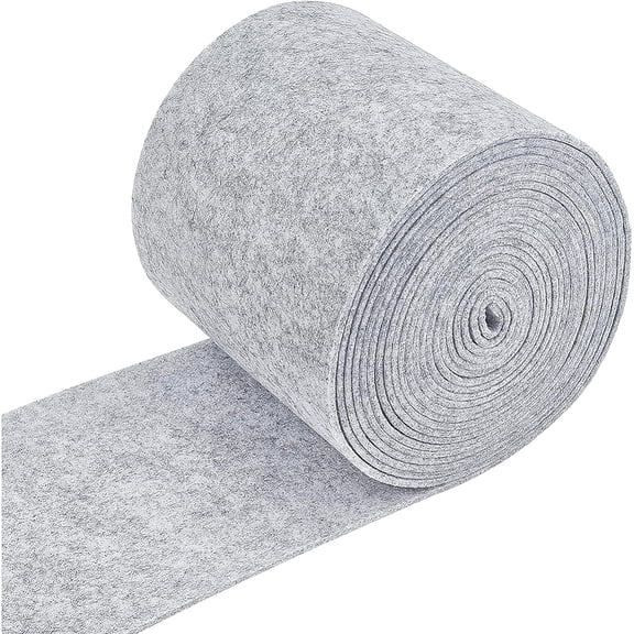 19.7ftx5.5" Felt Fabric Craft Silver Nonwoven Felt Roll Padding Felt Fabric for Cushion DIY Craft Patchwork Sewing 3mm Thick