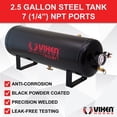 thumbnail image 6 of Vixen Horns Train Horn Kit for Trucks/Car/Semi. Complete Onboard System- 200psi Air Compressor, 2.5 Gallon Tank, 4 Trumpets. Super Loud dB. Fits Vehicles like Pickup/Jeep/RV/SUV 12v VXO8325B/4114B, 6 of 10