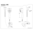 thumbnail image 2 of Kingston Brass KX2521BE Shower Scape Multi-Function Hand Shower Kit, Polished Chrome, 2 of 5