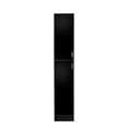 thumbnail image 4 of Black Freestanding Cabinet In Kitchen & Dining Room. Shelves. 13.77*11.33*73.15, 56.25lbs. Stylish Functional. For And Dining. Two Doors, Elegant Piece., 4 of 6