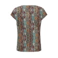 thumbnail image 4 of Aimik Women's Casual T-shirt Fashion Print Short Sleeve Round Neck Base Tee Summer Loose Comfort Top, 4 of 6