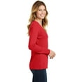 thumbnail image 2 of Port & Company 174 Ladies Long Sleeve Fan Favorite V-Neck Tee. LPC450VLS, 2 of 4