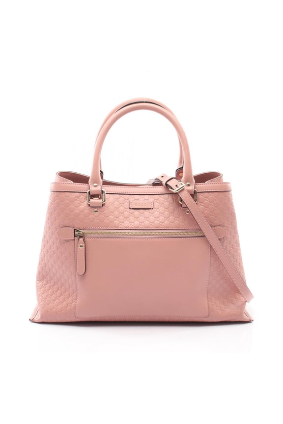Pre-Owned Gucci Microguccissima 2-Way Handbag, Leather, Women's, Pink, 510291