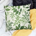 thumbnail image 2 of BANET  Winter Pillow Covers, Green Watercolor Leaves Seamless Pattern Double Sided Decorative Pillows Cases Throw Pillows Covers 20x20in, 2 of 5