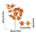 thumbnail image 2 of Realistic Artificial Maple Leaf Picks - 15.75 Inch Fall Decoration Stems for Wedding Arrangements, Thanksgiving Table Settings, 2 of 4