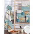 thumbnail image 2 of Teal Brown Beach Coastal Kitchen Dish Towels for Drying Dishes Set of 3, Summer Nautical Coral Shell Botanical Waffle Weave Microfiber Hand Tea Bathroom Towels Quick Dry Absorbent Towel 15.7x23.6, 2 of 7