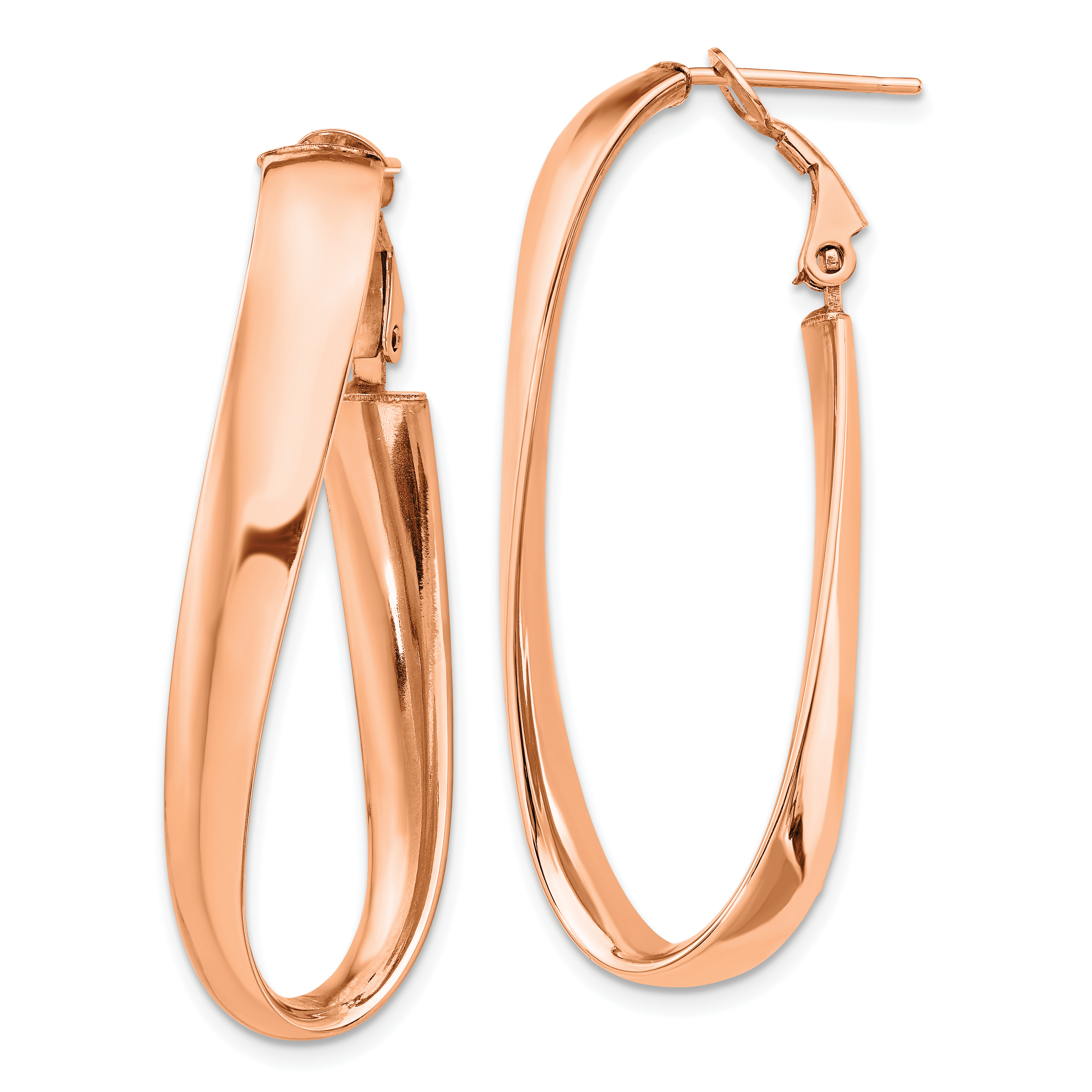 Jewelry by Sweet Pea Leslies 14k Rose Gold 6mm Twisted Omega Back