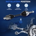 thumbnail image 4 of Maxfavor CV Axle Front Compatible with Ram 1500 Classic 2012 2013 2014 2015 2016 2017 2018 2019 Laramie Express SLT, Left or Right Universal 4WD (Driver or Passenger Side) CV Joints Shaft Asssembly, 4 of 4
