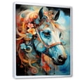 thumbnail image 2 of Designart "Dreamy Floral Foggy Canter" Animals Horse Floater Framed Canvas Prints, 2 of 5