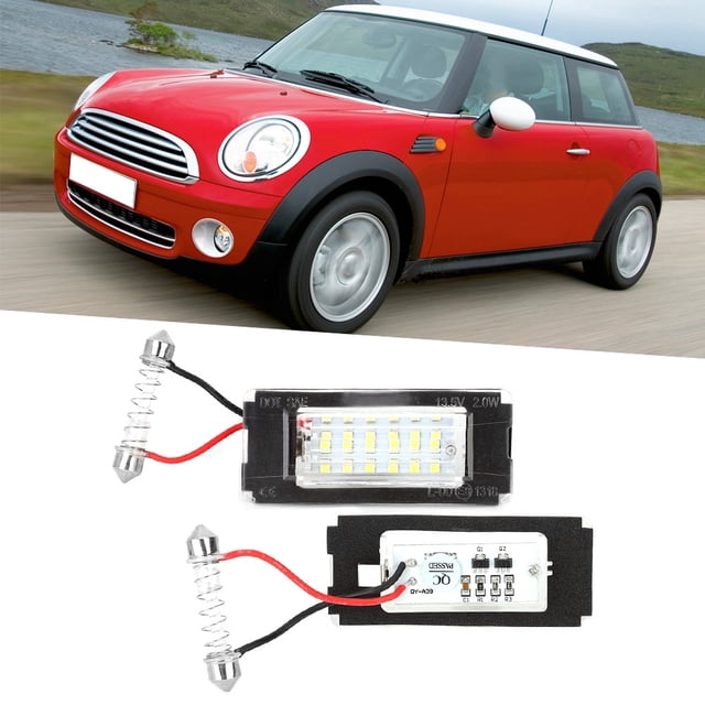 Lámpara de matrícula, 1 par de luces LED de 12 V y 18 LED Lámpara de matrícula Características de vanguardia