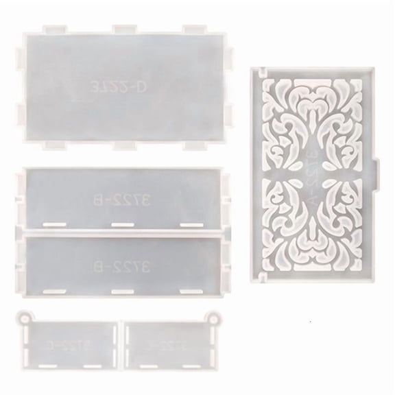CEORPER Storage Box Epoxy Resin Mold Jewelry Holder for Case Silicone Mould DIY Crafts Home Decorations Casting Tool