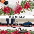 thumbnail image 4 of Christmas Poinsettia Outdoor Rug 6x9 Ft, Non Slip Washable Area Rug, Xmas Botanical Pine Cones Red Plaid Patio Rugs Carpet Runner, Large Floor Mat for Indoor/Outdoor Deck Porch Camping, 4 of 8