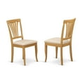 thumbnail image 4 of East West Furniture DMAV5-OAK-C 5 Piece Dining Room Set - Oak Dining Room Table and 4 Oak Linen Fabric Kitchen & Dining Room Chairs with Slatted Back- Oak Finish, 4 of 10