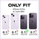 thumbnail image 4 of KEXAAR Funda para iPhone 14 Pro (6,1 pulgadas), funda con espejo [protector grueso de cuatro esquinas a prueba de golpes] Parte trasera dura suave cubierta protectora para niñas y mujeres maquillaje r, 4 of 4