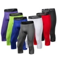 thumbnail image 1 of Pantalones deportivos de fitness, pantalones cortos para hombre, leggings de baloncesto, pantalones de compresión para entrenamiento de carrera, mallas elásticas de secado rápido, 1 of 5