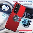 thumbnail image 5 of Hidden Series Galaxy S23 Case 5G,[Heat Dissipation][No Fall-Off Kickstand] 360°Metal Ring, 15Ft Military Grade Shockproof Protective Phone Case Designed for Samsung Galaxy S23 6.1", Red, 5 of 13