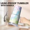 thumbnail image 5 of 20oz Insulated Geometric Textured Tumbler with Handle, Stainless Steel Double Wall Travel Coffee Mug, Leak Proof Lid Design, 5 of 5